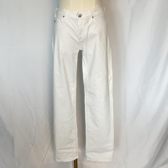 Ag Adriano Goldschmied The Stilt crop Cigarette crop white  size 27 - Picture 1 of 7